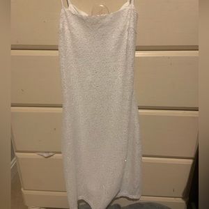 Lucy In The Sky Short white sequin dress